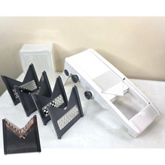 Mueller Austria V-Pro Multi Blade Adjustable Mandoline Slicer White 5 Inserts
