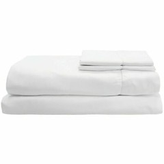 Sferra Matteo White King Sheet Set Solid 100% Cotton Sateen Italy NEW