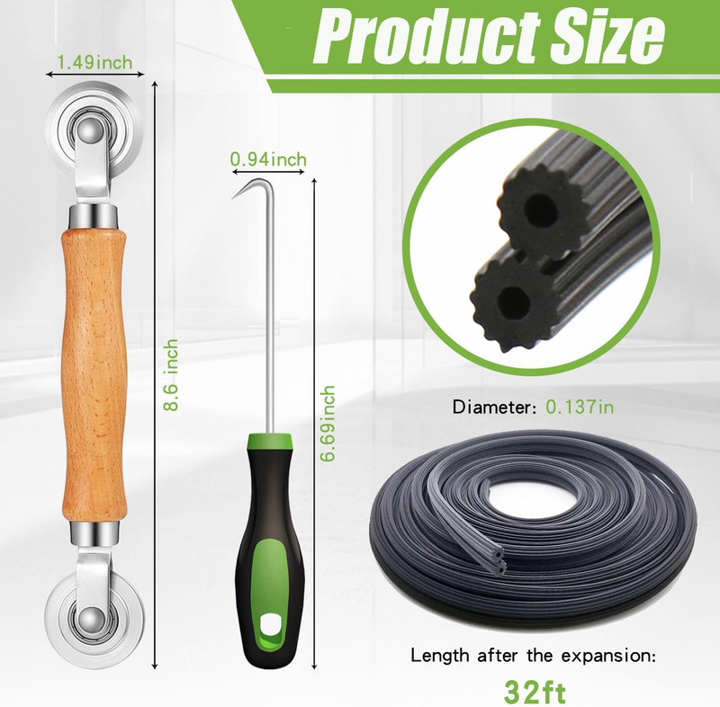 Screen Repair Kit/Tool Screen Roller Tool Steel Roller with Bear 32 ft Spl... gallery