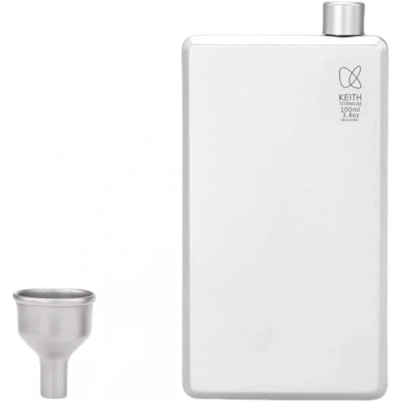 KEITH Titanium Pocket Flask with Funnel – 100ml / 200ml gallery