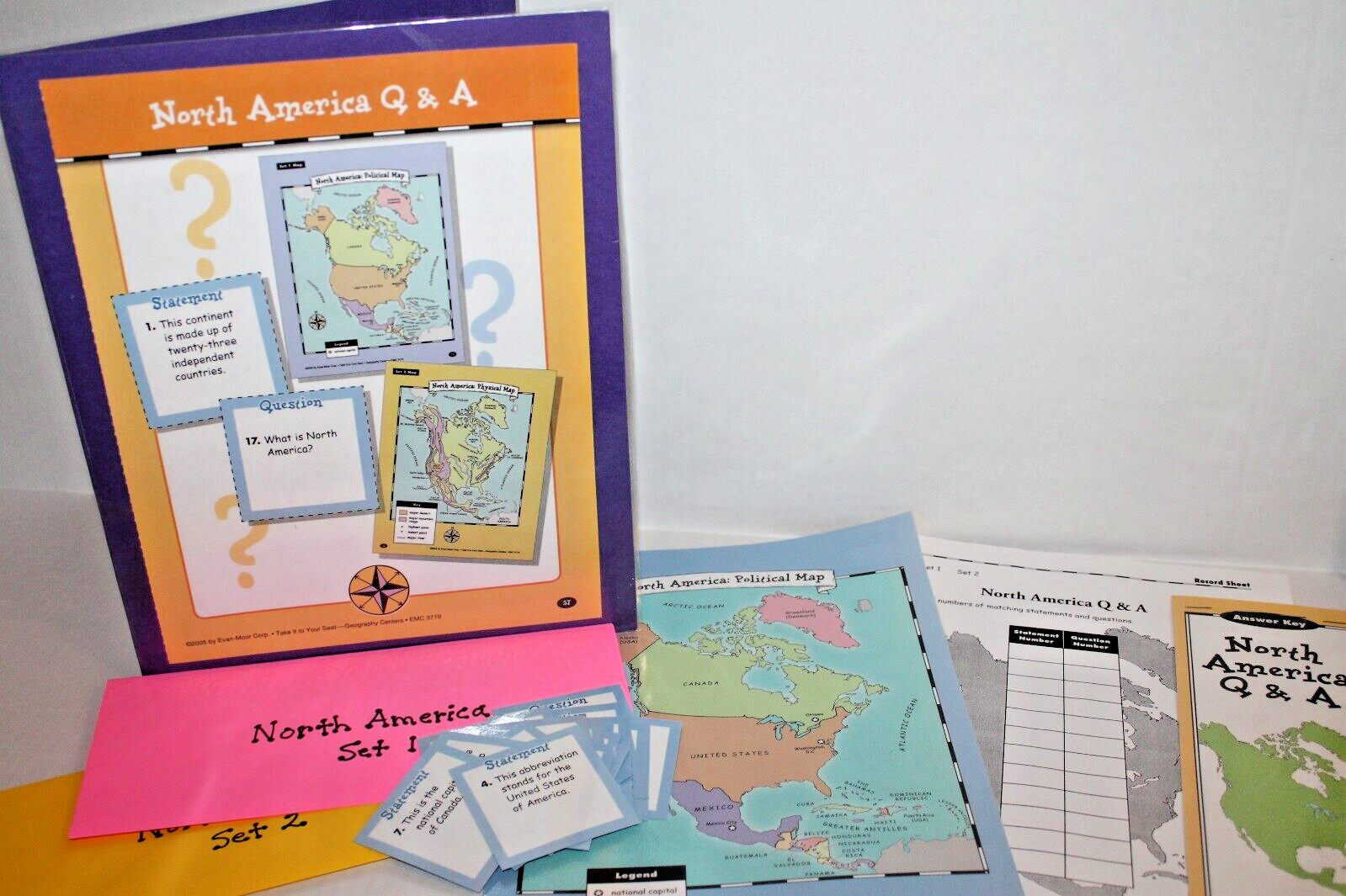 Evan-Moor Geography Folder Center "North America Q & A" Activity Grades 4-5 gallery