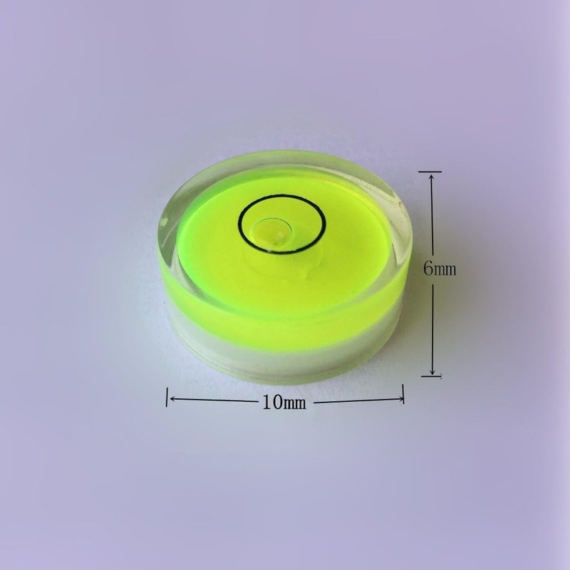 10pcs Bubble Spirit Level Degree Mark, 10x6mm Mini Circular Bullseye Level Incli gallery