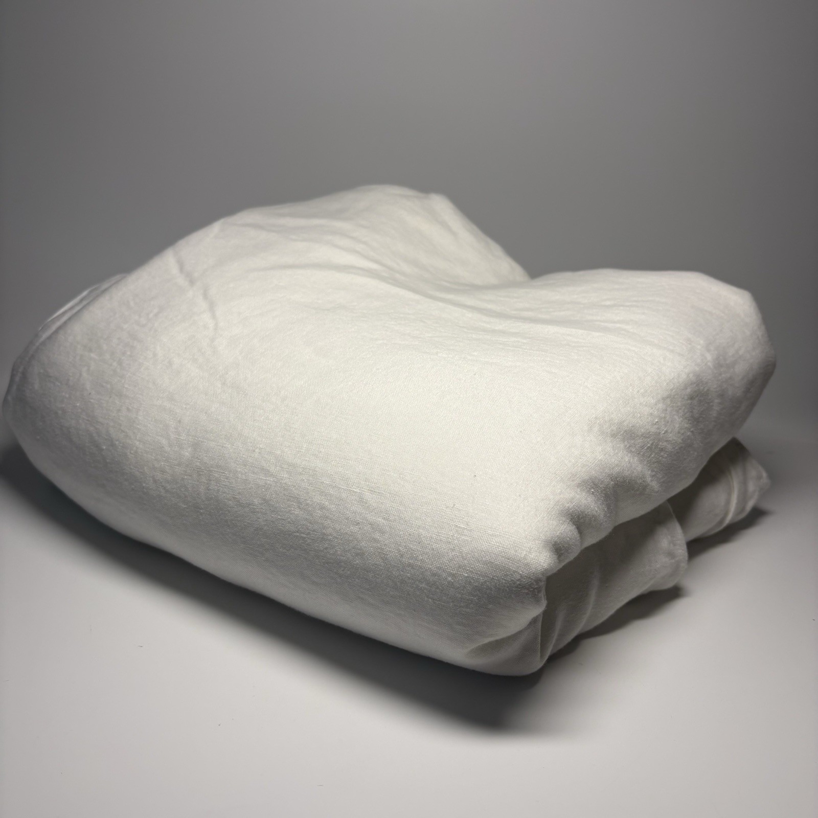 RESTORATION HARDWARE Stonewashed Belgium Linen Full Queen Duvet White gallery