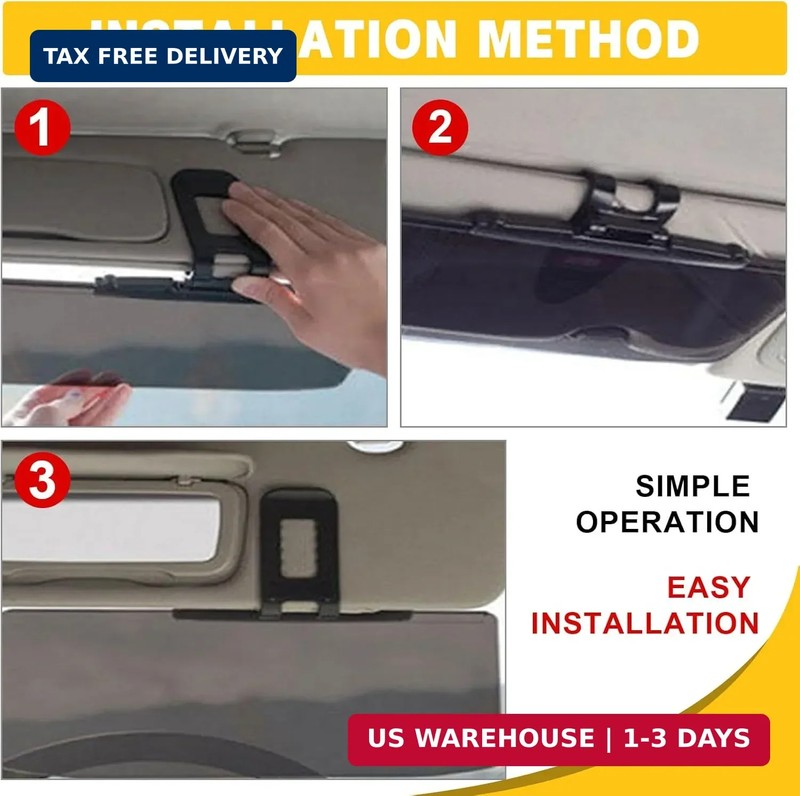 Universal Car Sun Visor Extension with Anti-Glare & UV Protection - Polarized Le gallery