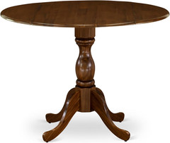Dublin Kitchen Dining Table – a round Wooden Table Top with Dropleaf & Pedestal
