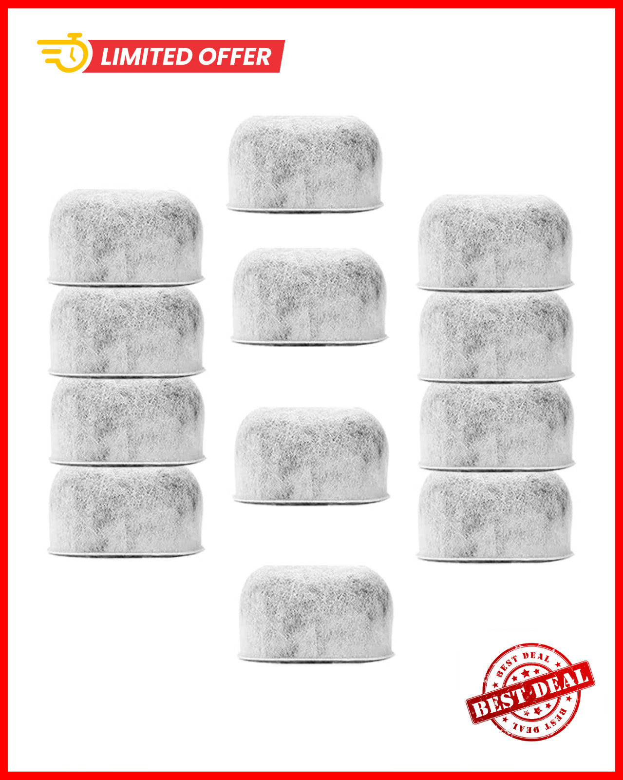 12 Pack Replacement Charcoal Water Filters for All Cuisinart Coffee Machines - C gallery