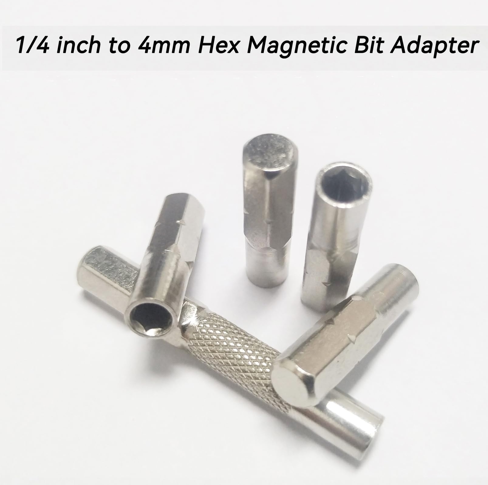 1/4 to 4mm Bit Adapter, Hex Screw Driver Bit Adapter Magnetic,6.35mm Outside gallery