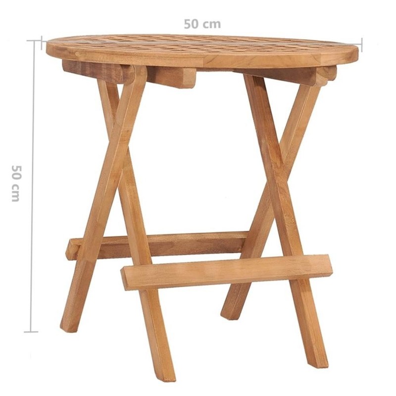 Bowery Hill Smooth Sanded Teak HardWood Compact Outdoor Dining Set Natural/Brown gallery