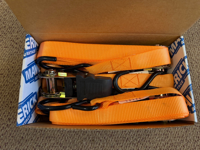 Ratchet Tie-Down Straps Cargo Loads Cycles 4 pack 15ft 1" Secure 1x15 1200lb gallery