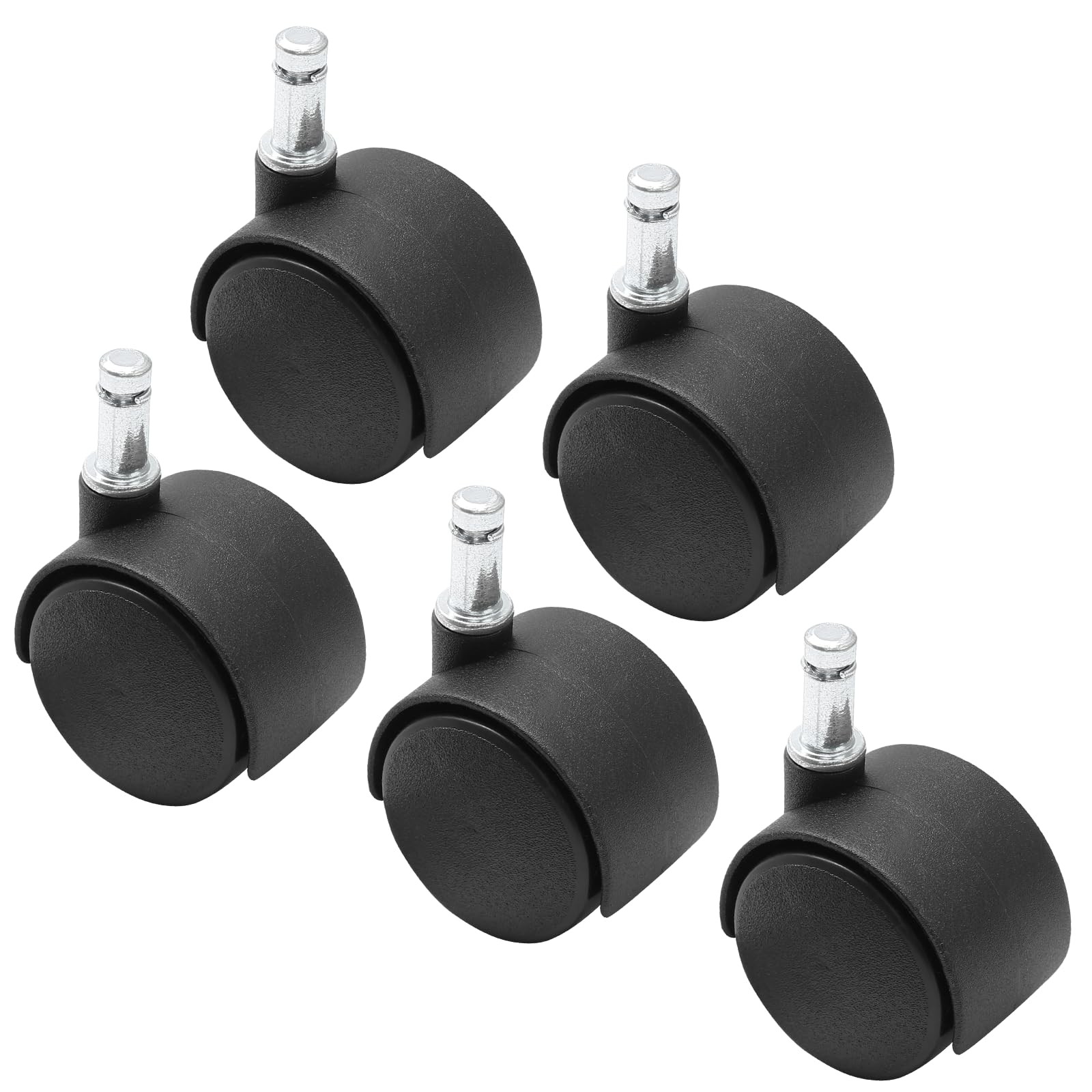 5pcs 1.5 Inch Swivel Caster Wheels, M8 Circlip Stem Caster Wheels, Heavy Duty... gallery