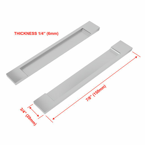 2 Finger Pull Flush Self-Stick on Handle Bypass Sliding pocket Doors Adhesive gallery
