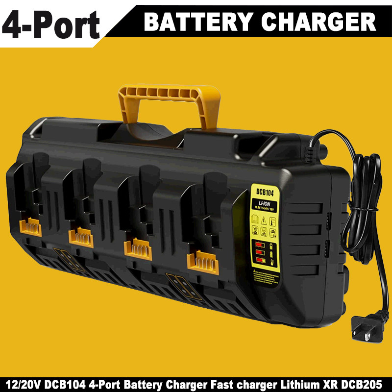 For DEWALT 12/20V DCB104 4-Port Battery Charger Fast charger Lithium XR DCB205 gallery