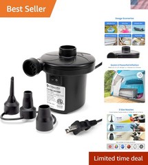 Air Pump for Inflatables, Portable Electric Air Mattress Pump, Quick-Fill Per…