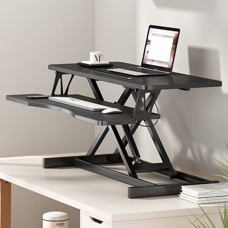 47" Black Computer Desk PC Laptop Table Home Office Desk with Tempered Glass Top gallery