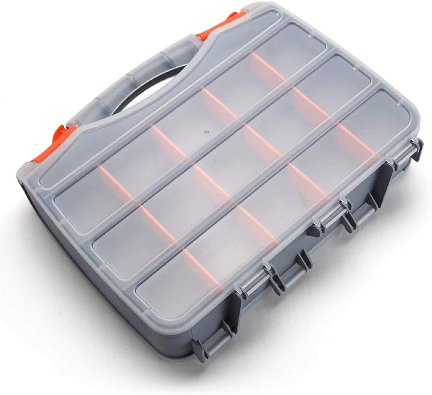 2 Sided Customizable Craft Storage Box Adjustable Dividers Carrying Case 12in gallery