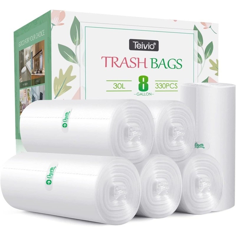 Multipurpose Clear Small Trash Bags Indoor Outdoor Use Strong HDPE Material gallery