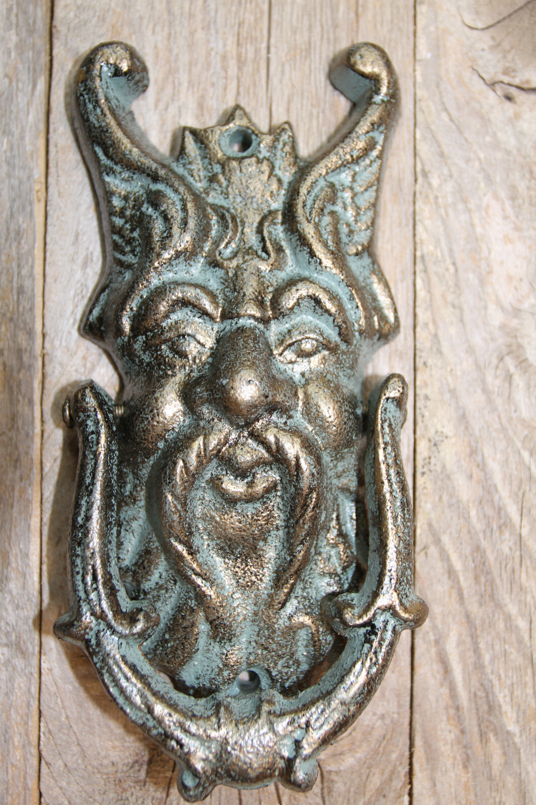 Cast Iron Gargoyle Door Knocker Rust-Inhibiting Bronzed Finish Ships Free! H-93 gallery