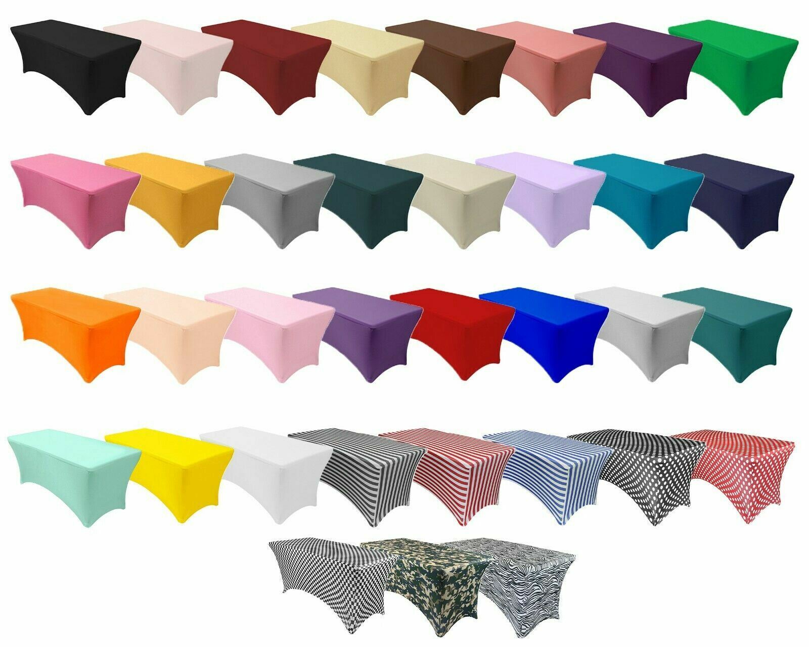 YCC Linens - Stretch Spandex Table Covers, Fitted Rectangular Tablecloths gallery