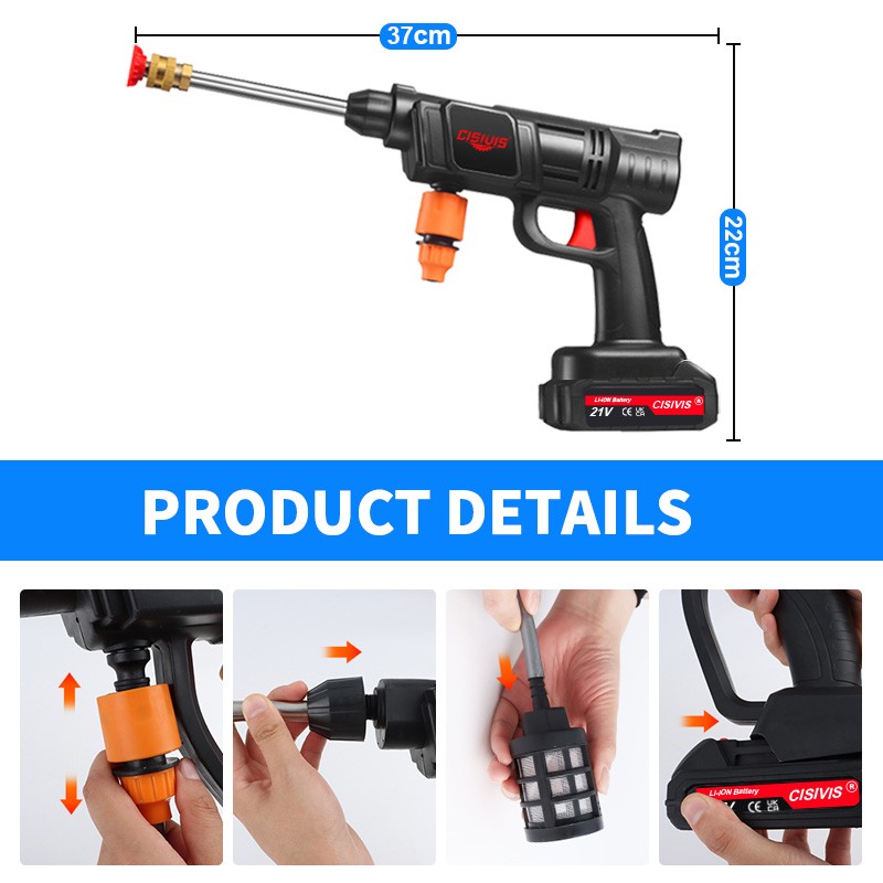Cordless Pressure Washer, 1500 PSI Portable Power Washer with Battery & Charger gallery