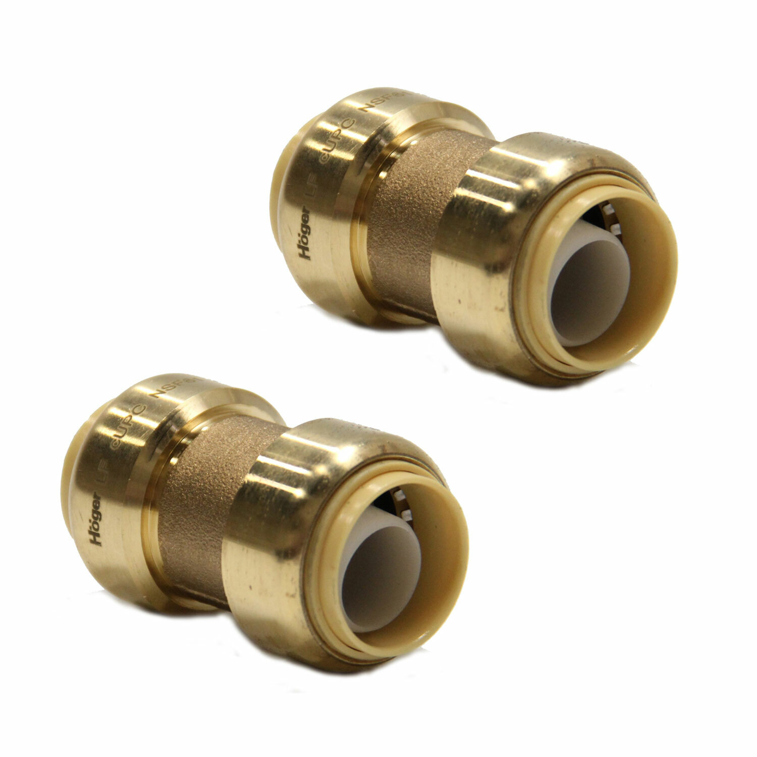 EFIELD 2 PCS 1" X 1" PUSH FIT COUPLINGS BRASS FITTINGS - LEAD FREE gallery