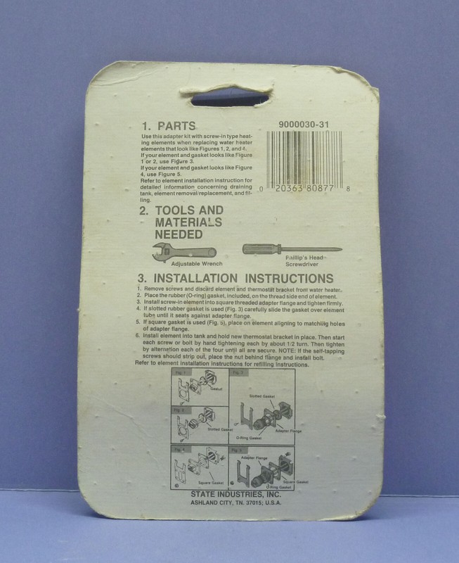 True Value Water Heater Element Adapter Kit, Universal, Screw-in Element to Bolt gallery