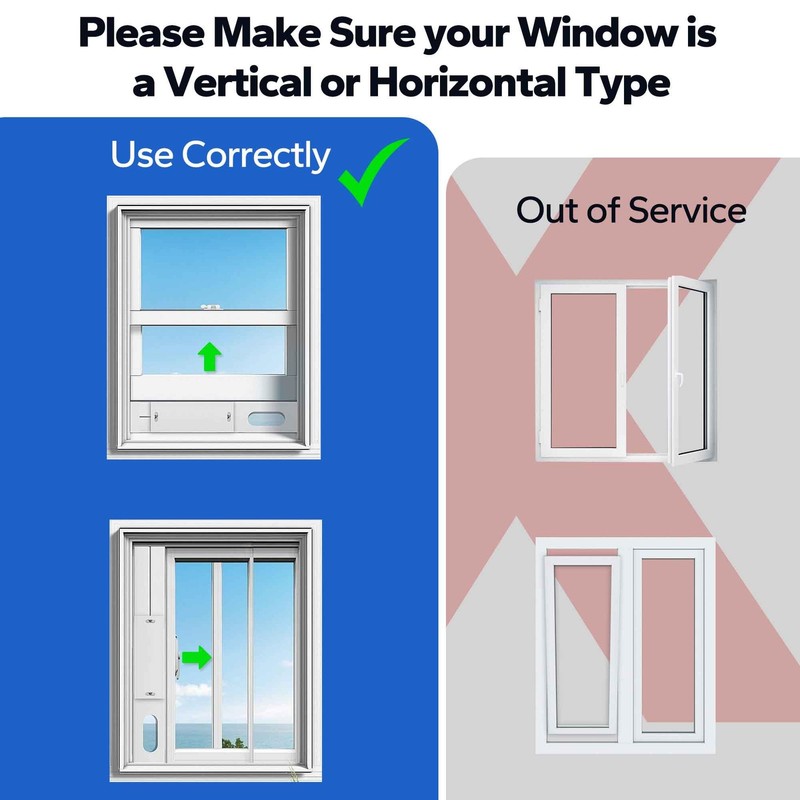 Portable AC Window Vent Kit: Universal Coupler Fits 5.1" & 5.9" Exhaust Hose, Ai gallery