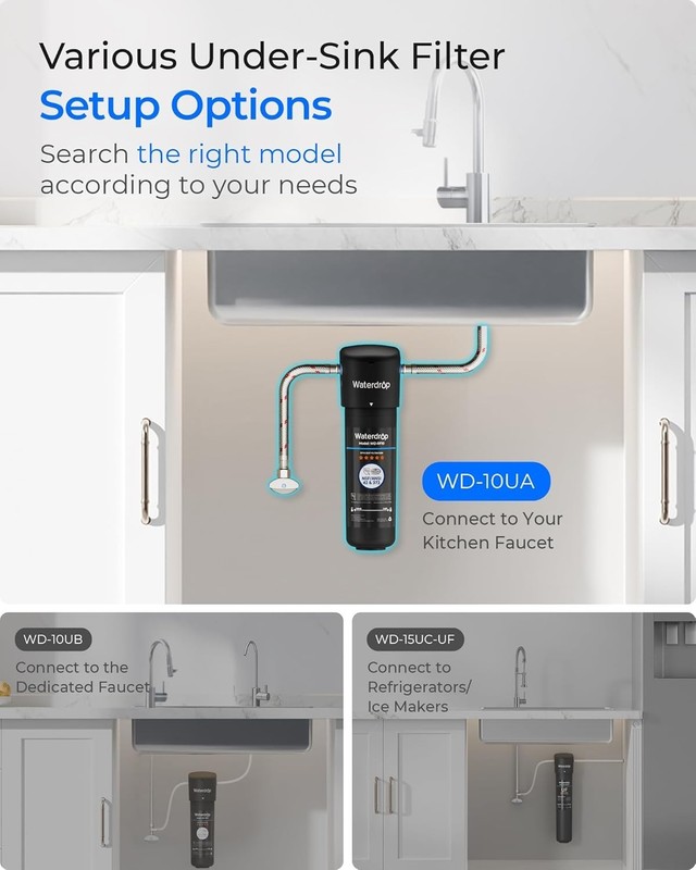Under Sink Water Filter System Activated Carbon Reduces PFAS Lead Chlorine gallery