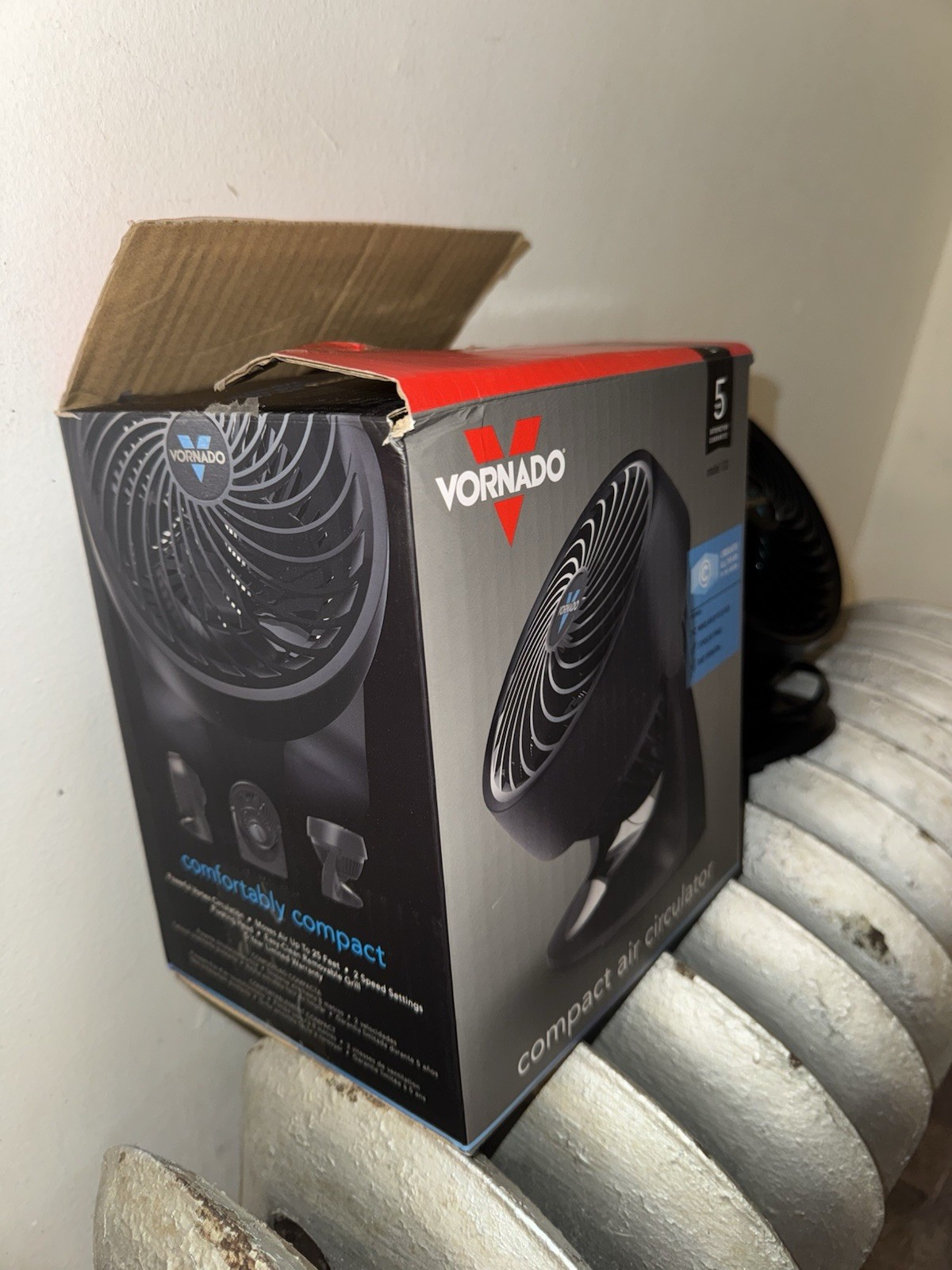 Vornado 133 Compact Air Circulator 2-Speed 8in Tall Fan Black CR1-0221-06 gallery