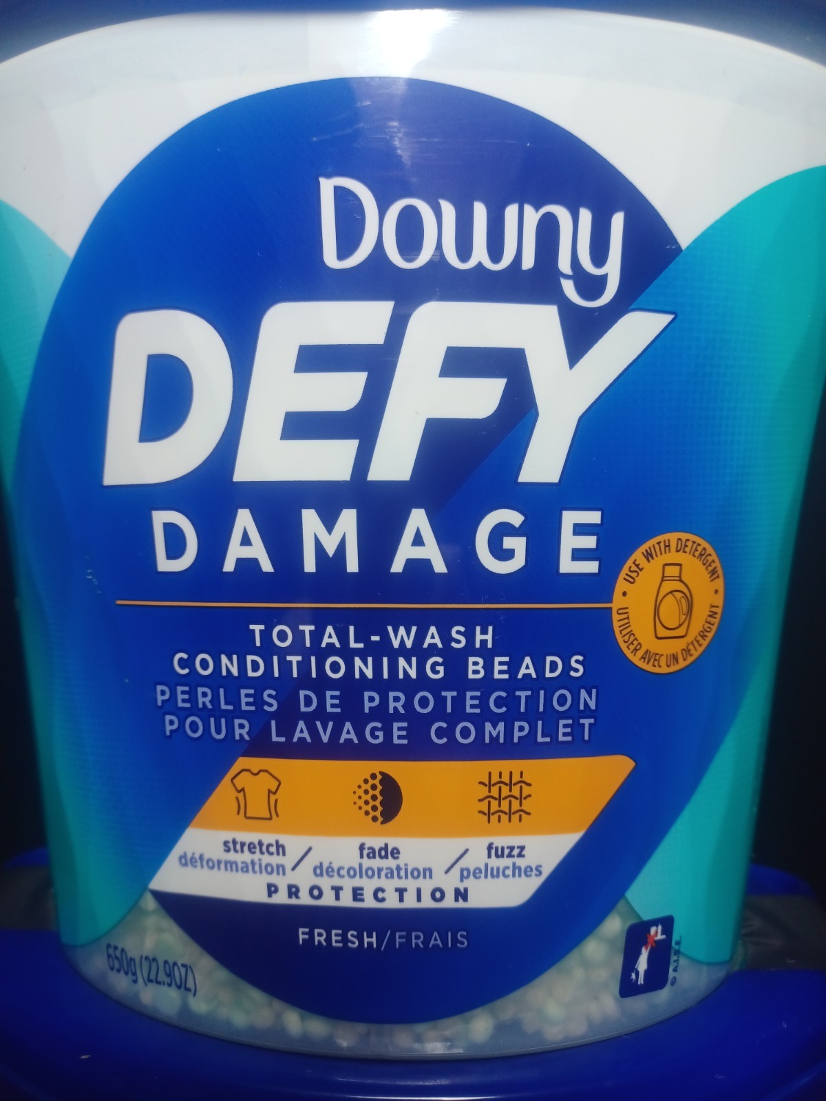 Downy DEFY DAMAGE Total-Wash Conditioning Beads FRESH scent 650g {22.9oz} gallery