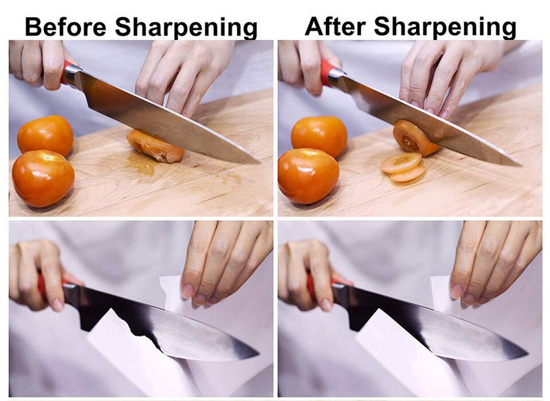 Whetstone Sharpening Stone Set Knife Sharpener 400/1000 3000/8000 Grit w/ Holder gallery