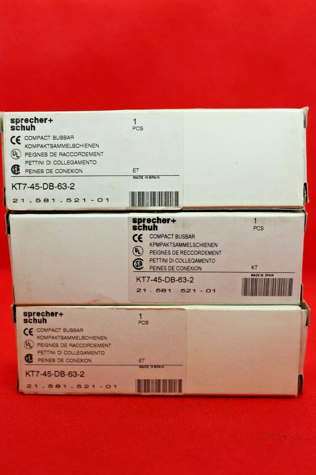 Sprecher & Schuh KT7-45-DB-63-2 Compact Busbar **BRAND NEW** gallery