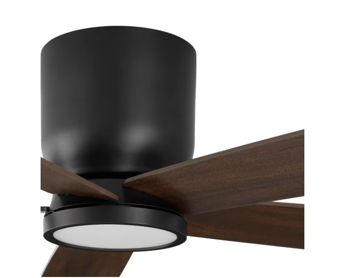 Home Decorators Britton 52" LED Ceiling Fan Matte Black w/ Light & Remote gallery