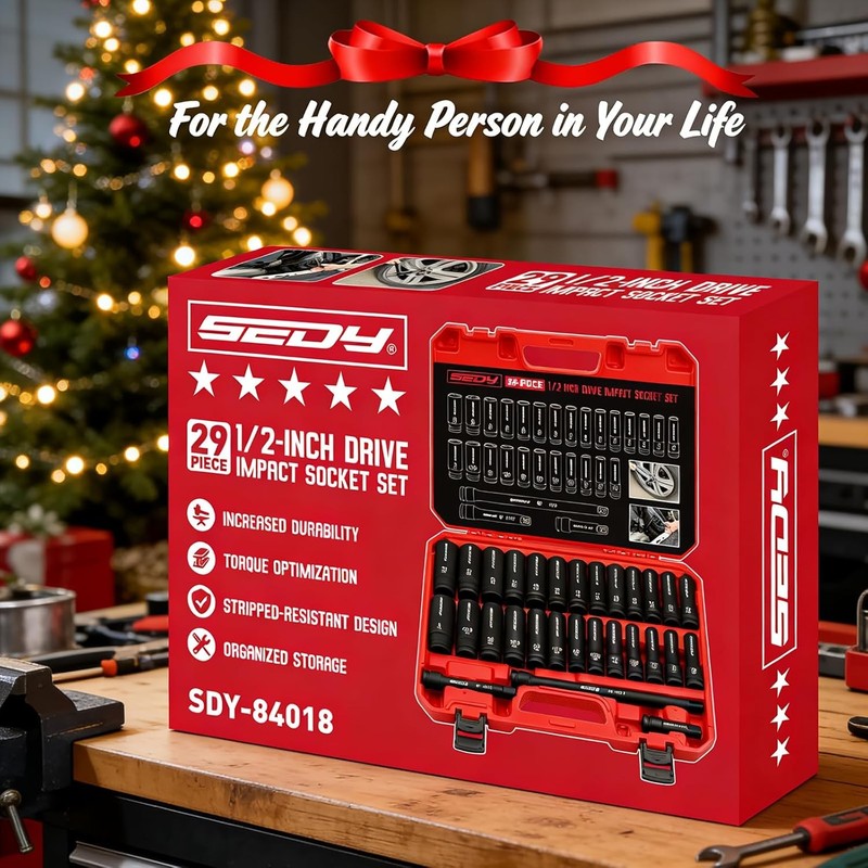 29-Piece 1/2" Drive Impact Socket Set, High-Durability Impact Wrench gallery