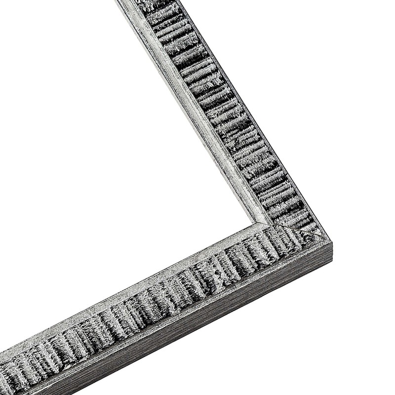 28x34 Frame Silver Grey Distressed Solid Wood Picture Frame | 0.75 Inch Moulding gallery