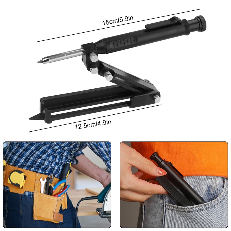 Multi-function Scribing Tool Construction Pencil DIY Woodworking Profile Scribe gallery