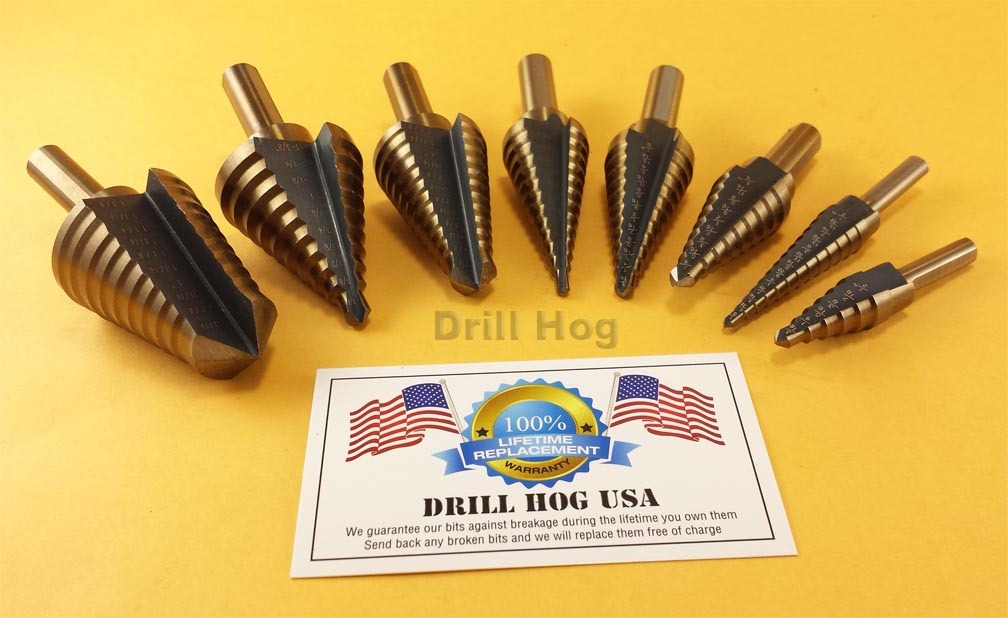 Drill Hog® Step Drill Bit Set M7 Molybdenum Step Bit UNIBIT Lifetime Warranty gallery