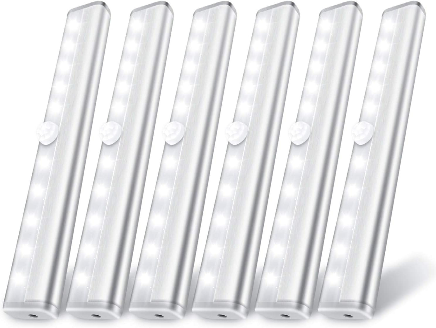 6 Pack LED Motion Sensor Lights, 10 LED Closet Battery Operated Lights, Stick-On gallery