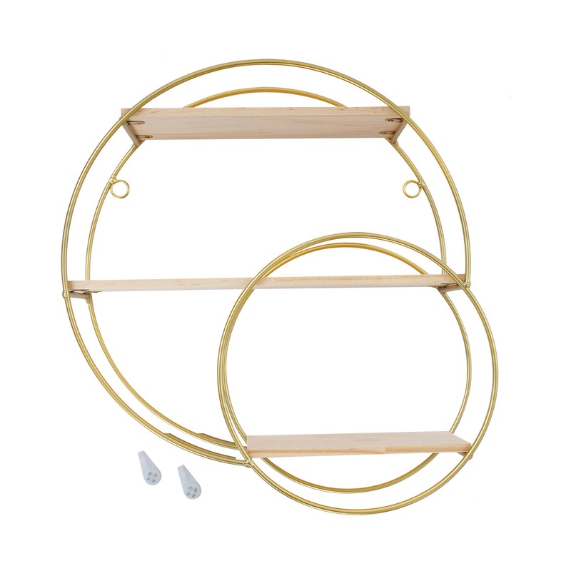 Wall Mounted Circular Storage Rack 10 x 33cm Shelf, 3-tier Storage Display Rack gallery