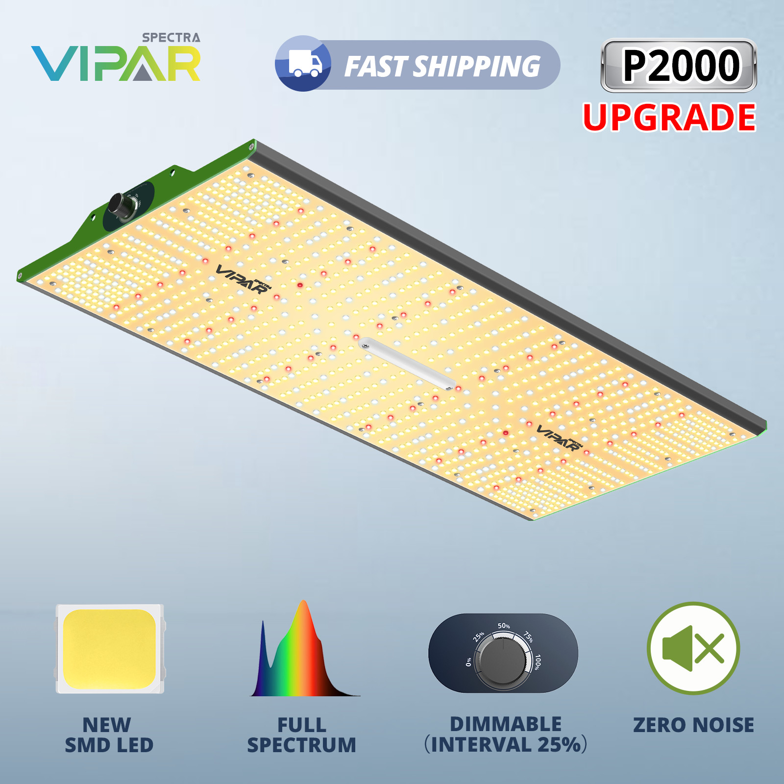 VIPARSPECTRA P2000 240W LED Grow Light Full Spectrum Veg Flower for all Plant IR gallery