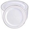 High-Quality Silver Plastic Plates - 10.25inch - 100 Count gallery