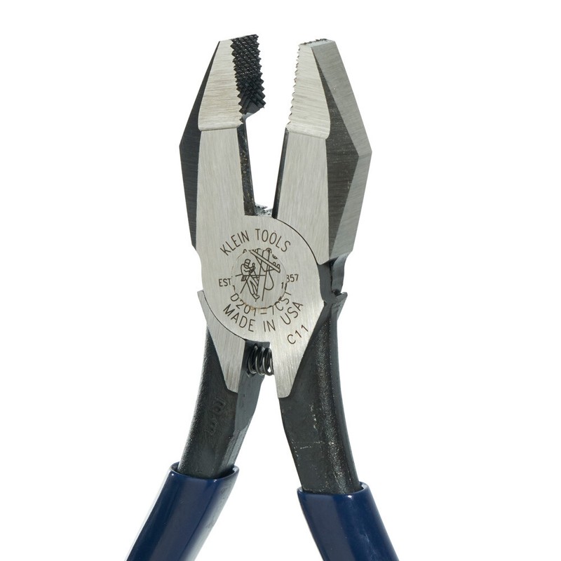 Klein Tools D201-7CST Ironworker Pliers, Spring Loaded Side Cutters, 9-Inch Long gallery