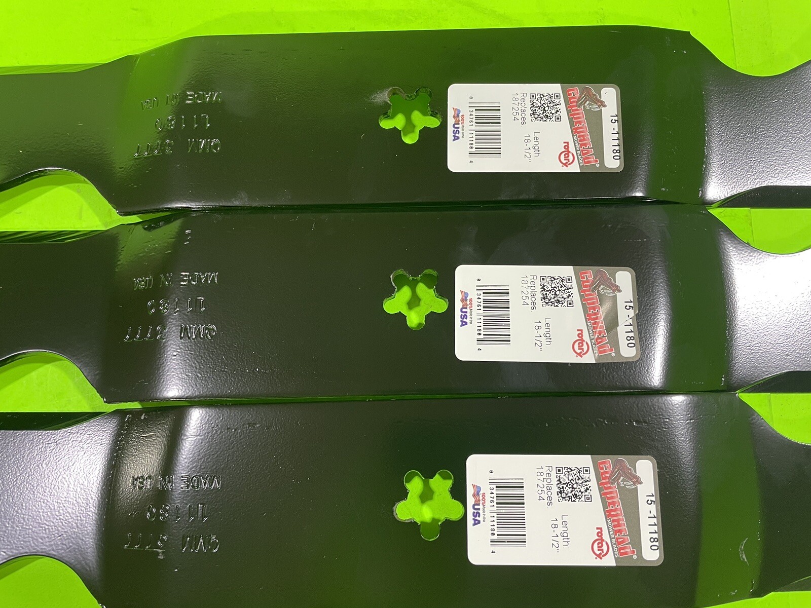 New For Craftsman 54" Deck 3pk Mower Blades 532187254 187256 594892901 gallery