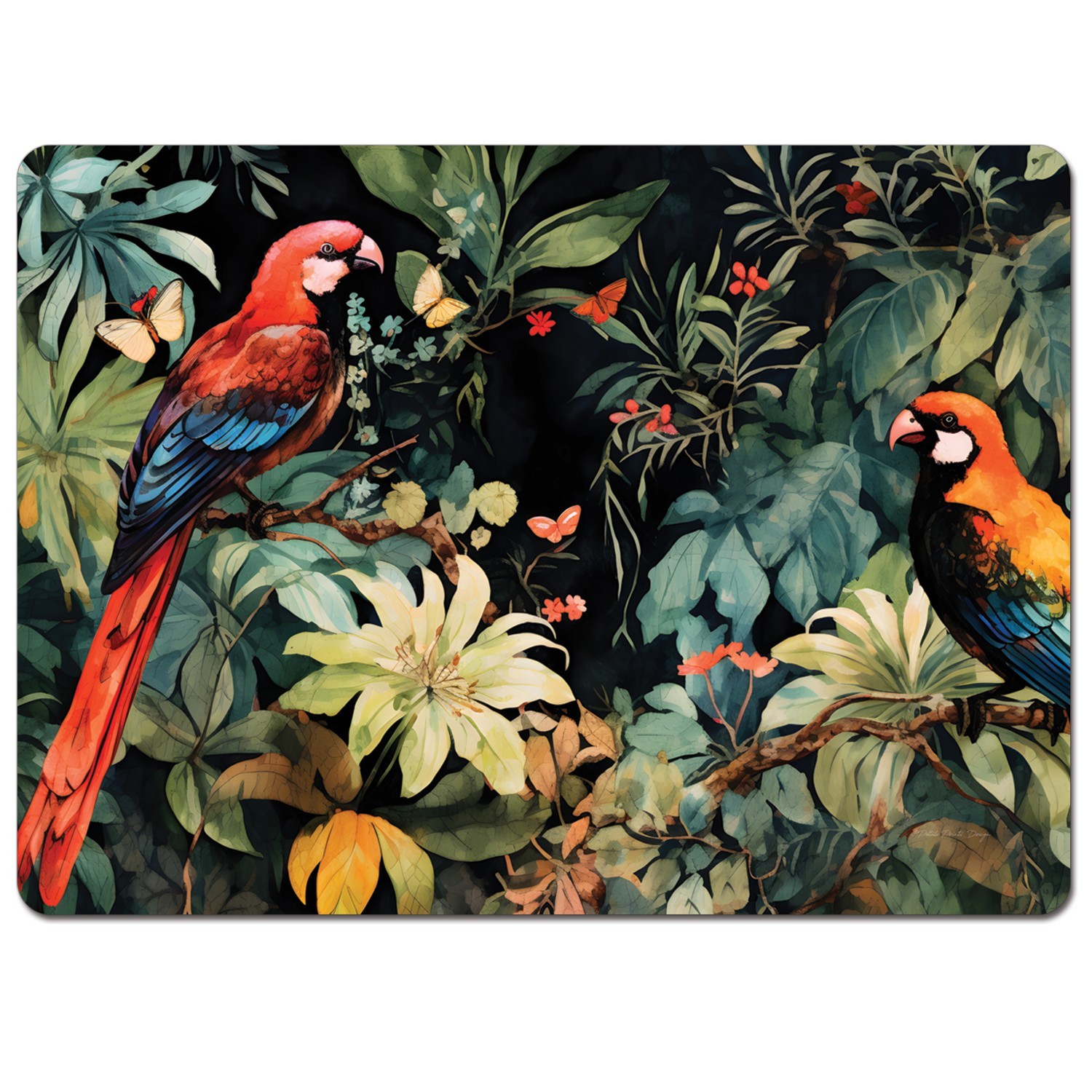 Parrot Party Hardboard Placemats with Protective Cork Backing 4 Pack gallery