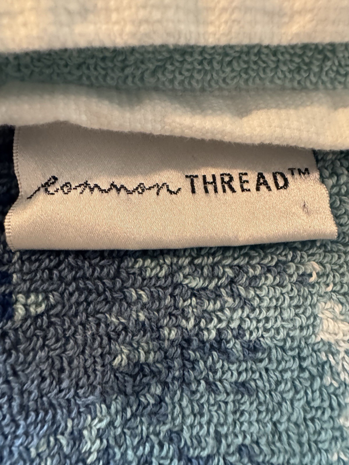 Common Thread 3 Piece Towel Set Abstract Ombre Blue Beige White gallery