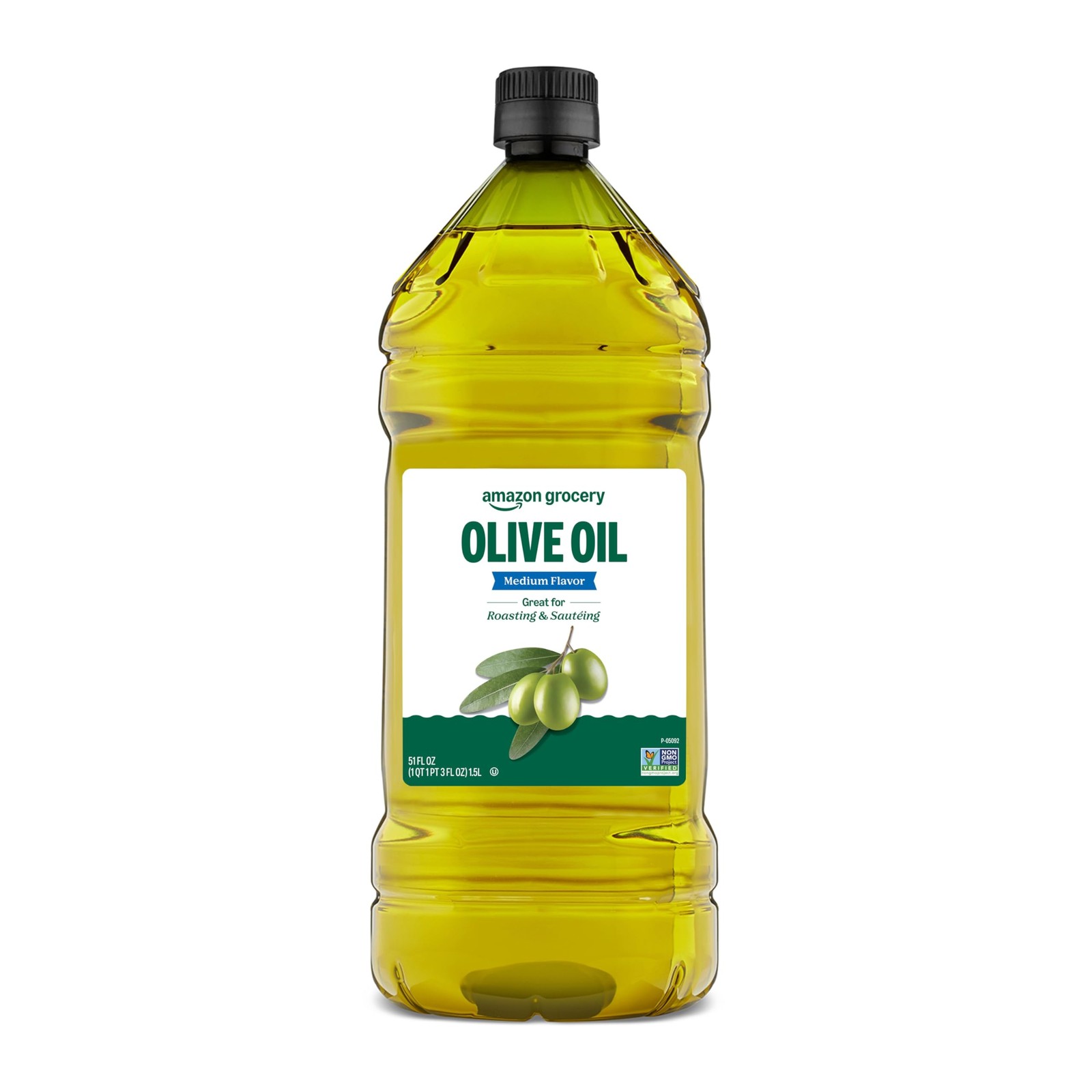 Amazon Grocery, Olive Oil, Medium Flavor, 51 Fl Oz 51 (Pack of 1) gallery