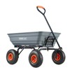 Steel-Framed Poly Dump Cart – 600lb, 4 cu.ft, 10" All-Terrain Wheels gallery
