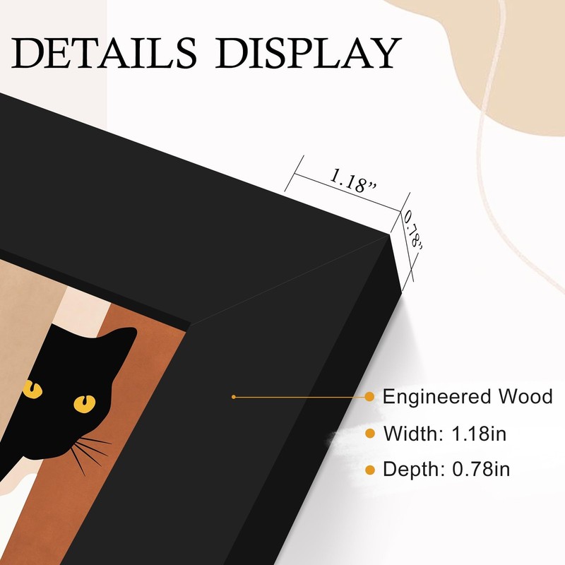 27x40 Inch Poster Frame 2 Pack, Engineered Wood Black Large Picture Frame for... gallery