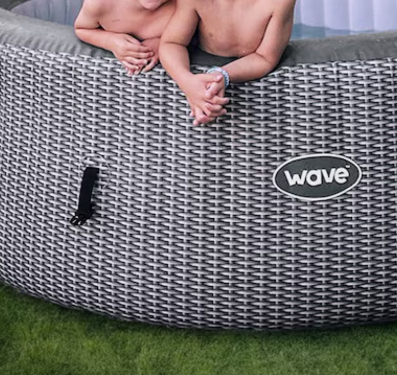 Wave Dark Gray Square Inflatable Spa Hot Tub 104F Cover Included Offer gallery