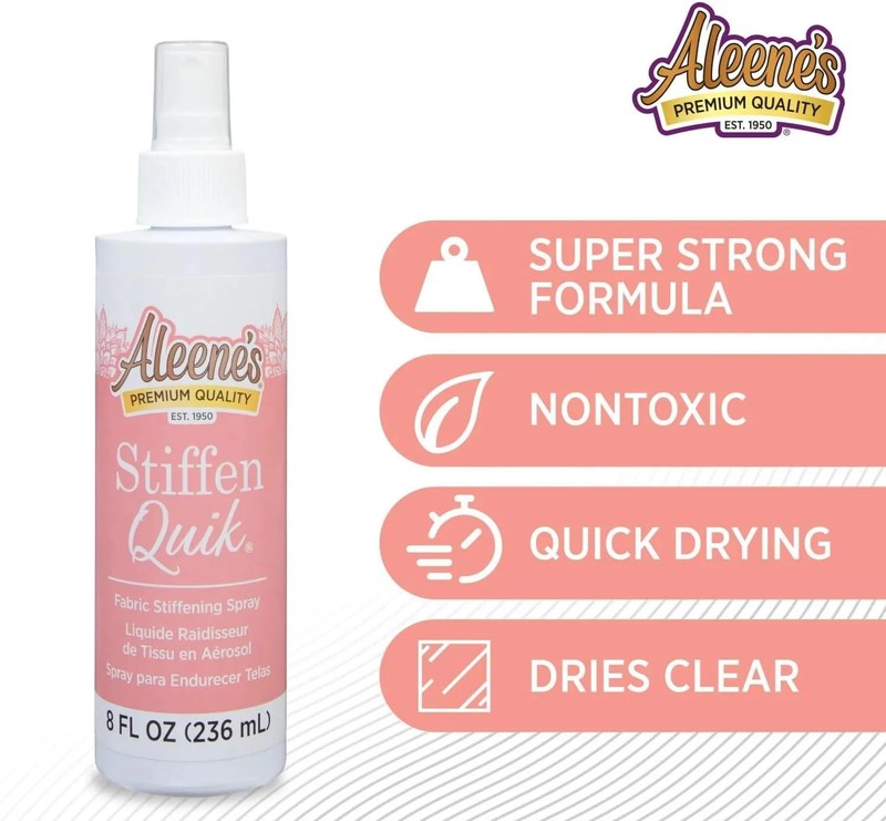 Aleene's 15581 Stiffen-Quick Fabric Stiffening Spray 8oz,Original Version, Packa gallery