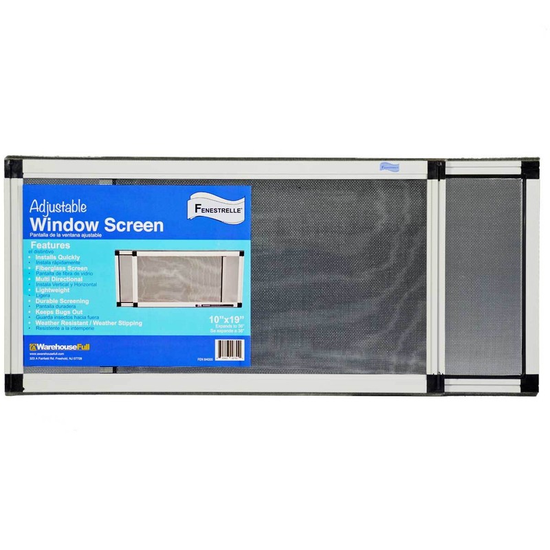 Adjustable Window Screen, Vertical/Horizontal, 10"x19-36" or 19"x10-18", 4 Pack gallery